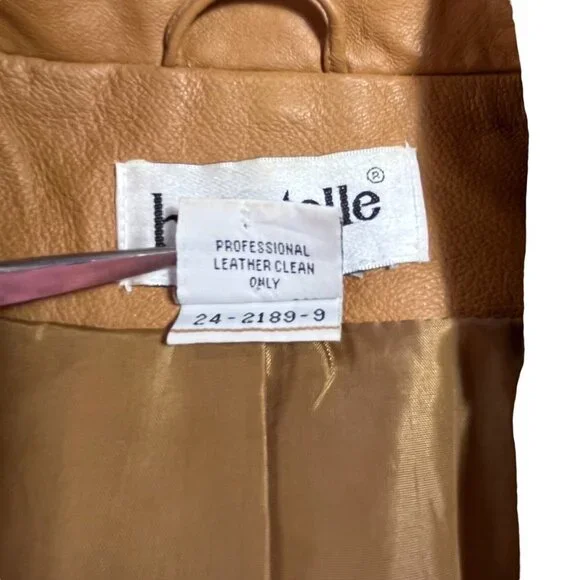 Vintage Bagatelle Leather Mid Century Carmel Tan Jacket Ladies MED